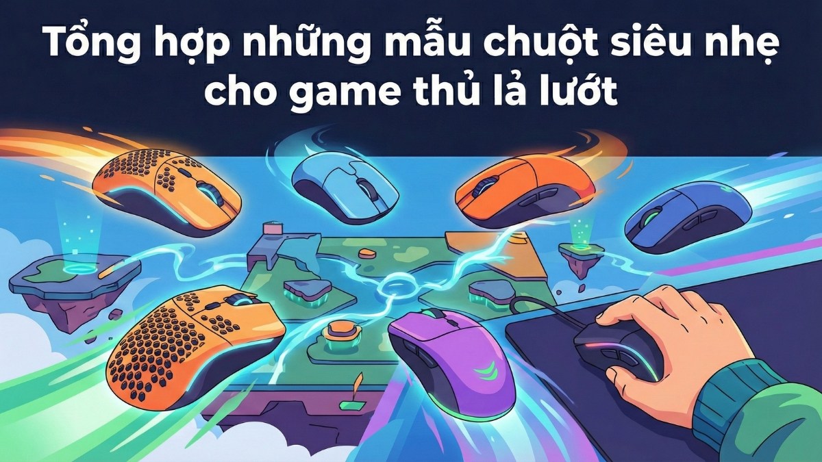 Tổng hợp những mẫu chuột siêu nhẹ cho game thủ lả lướt